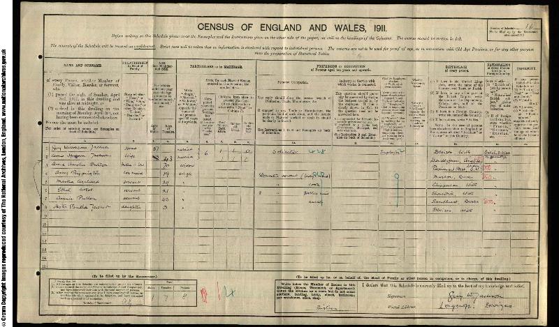 Rippington (Amy Elizabeth) 1911 Census